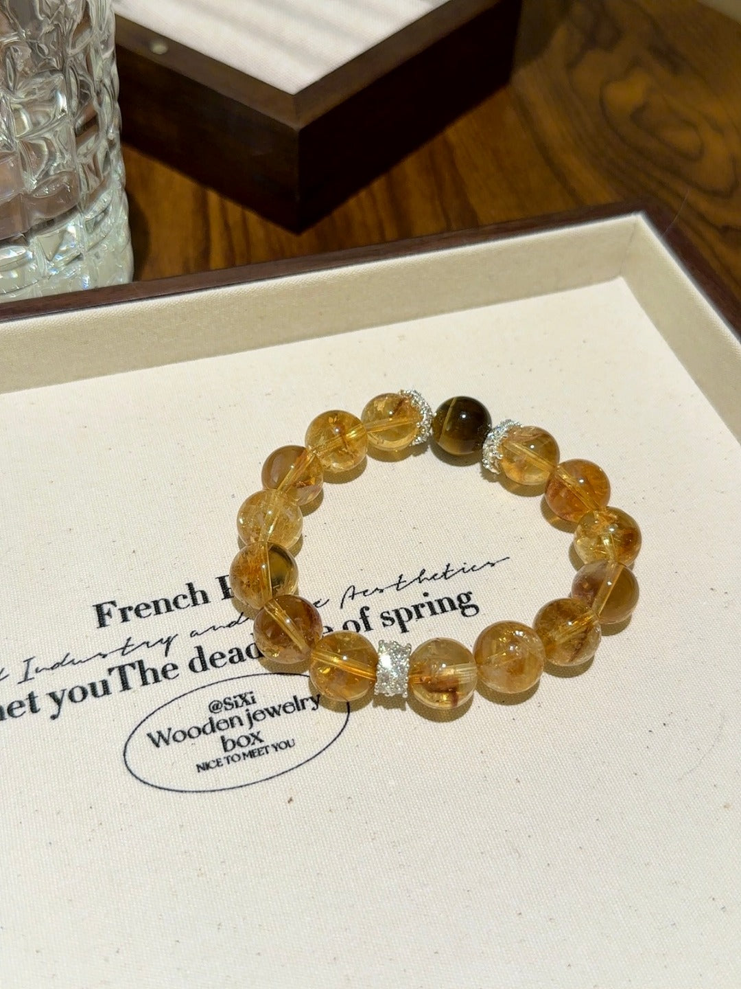 ▫️▪️ Yellow tower crystal yellow tiger's eye bracelet